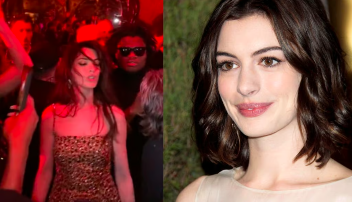 Anne Hathaway: Rompió las redes con un vestido y un baile inigualable
